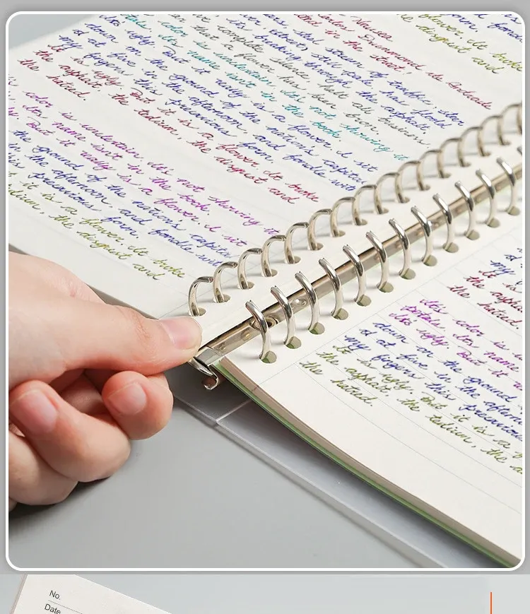 A4/B5/A5 Loose Leaf Refill Notebook - Blank, Lined, Grid, Cornell Pages - Waterproof Plastic Cover, Metal Ring Binder - Office & School Stationery Supplies showcase 7