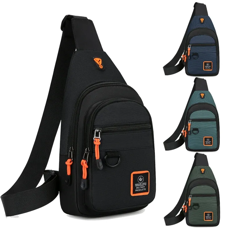 Men's Waterproof Outdoor Hiking Shoulder Crossbody Bag - Versatile Sports Travel Backpack Chest Bag for Cycling & Adventures thumbnail 1