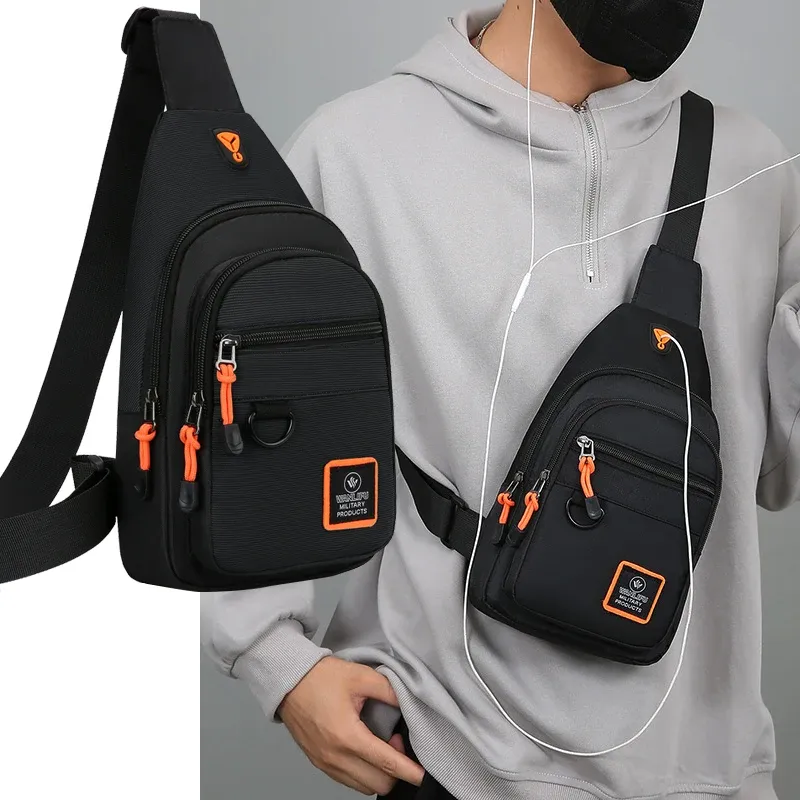 Men's Waterproof Outdoor Hiking Shoulder Crossbody Bag - Versatile Sports Travel Backpack Chest Bag for Cycling & Adventures thumbnail 4
