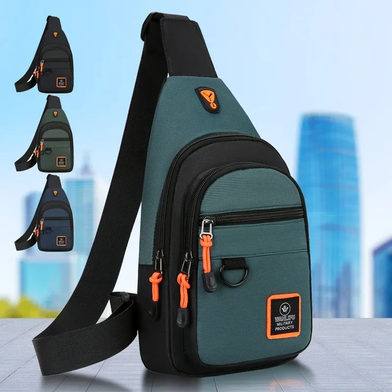 Men's Waterproof Outdoor Hiking Shoulder Crossbody Bag - Versatile Sports Travel Backpack Chest Bag for Cycling & Adventures thumbnail 5