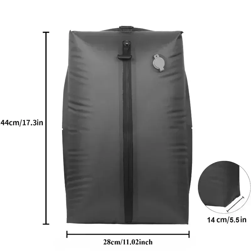 17L Vacuum Compression Storage Bag with Air Pump - Reusable Travel Backpack Luggage Organizer for Clothing, Space Saving thumbnail 6