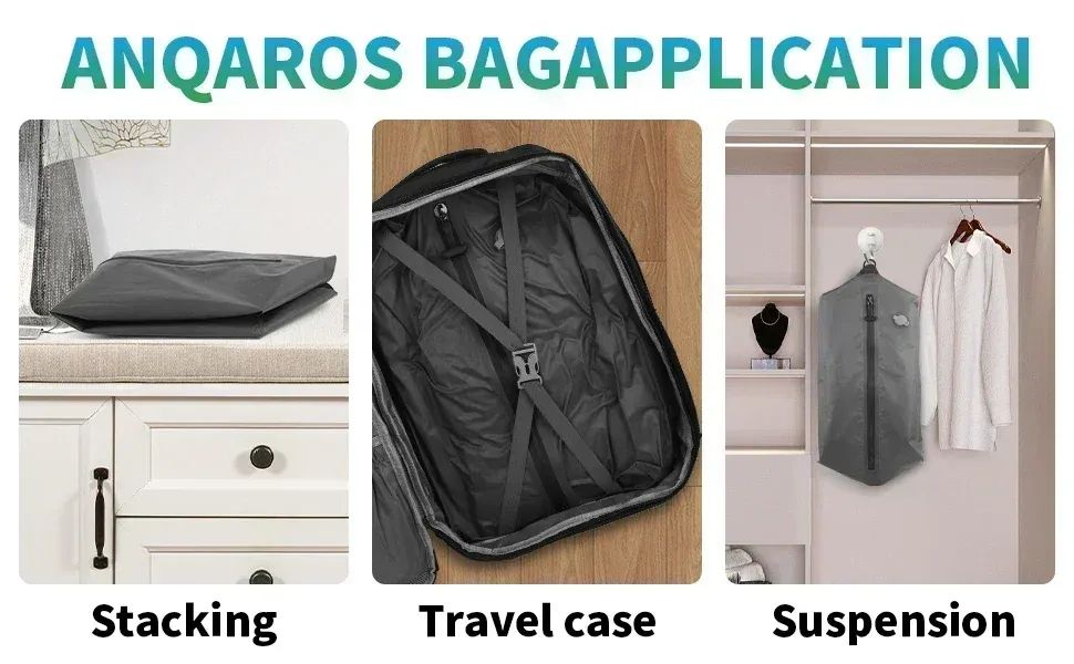 17L Vacuum Compression Storage Bag with Air Pump - Reusable Travel Backpack Luggage Organizer for Clothing, Space Saving showcase 5