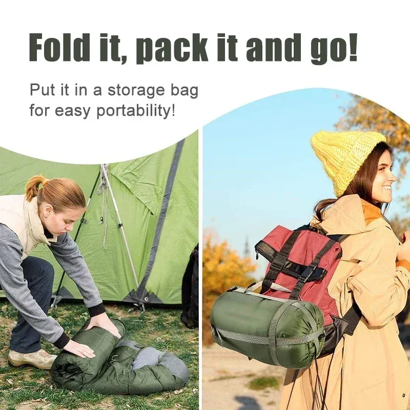 Sponge Traveller 4-Season Ultralight Waterproof Camping Sleeping Bag - Warm Envelope Style for Outdoor Travel, Hiking, Backpacking - 0.8kg Lightweight & Compact thumbnail 2
