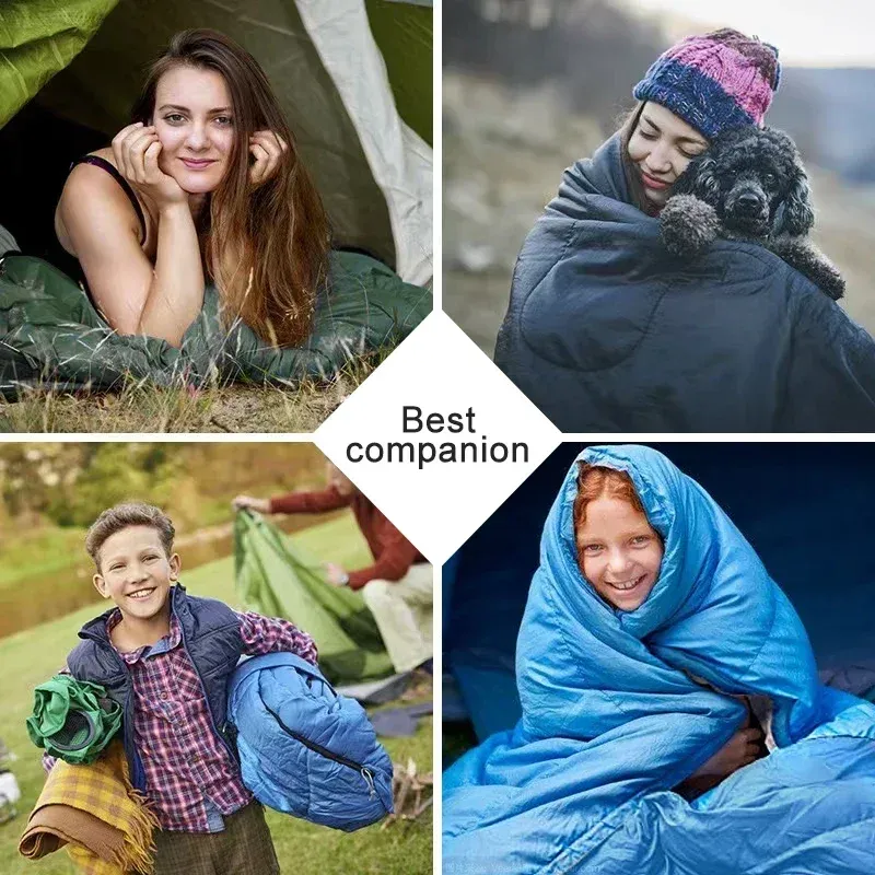 Sponge Traveller 4-Season Ultralight Waterproof Camping Sleeping Bag - Warm Envelope Style for Outdoor Travel, Hiking, Backpacking - 0.8kg Lightweight & Compact thumbnail 5