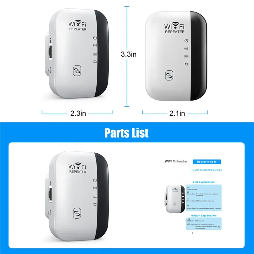 300Mbps WiFi Repeater Extender Booster - Long Range Wireless Amplifier with WPS, AP Mode, LAN Port for Seamless Home & Office Network Coverage showcase 7