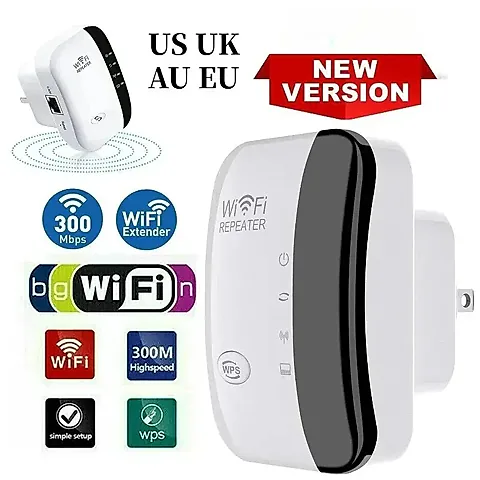 Wireless WiFi Extender Repeater Booster - Small Steamed Bun Network Amplifier for Home Router, 300Mbps High-Speed Internet Signal Extension, Easy Setup with AP Mode, Universal Compatibility