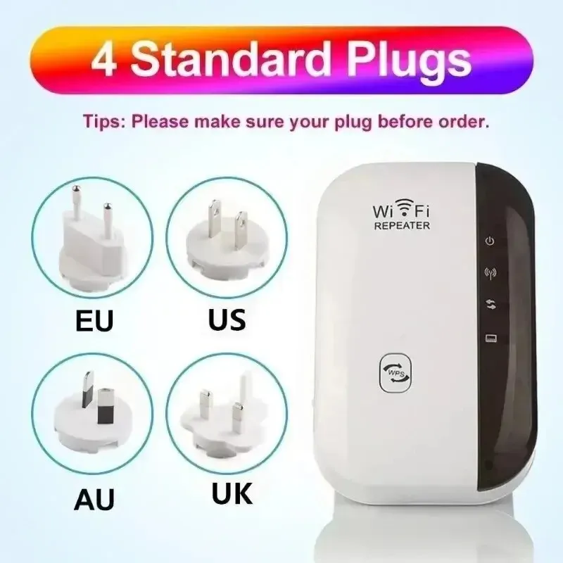 Wireless WiFi Extender Repeater Booster - Small Steamed Bun Network Amplifier for Home Router, 300Mbps High-Speed Internet Signal Extension, Easy Setup with AP Mode, Universal Compatibility thumbnail 4