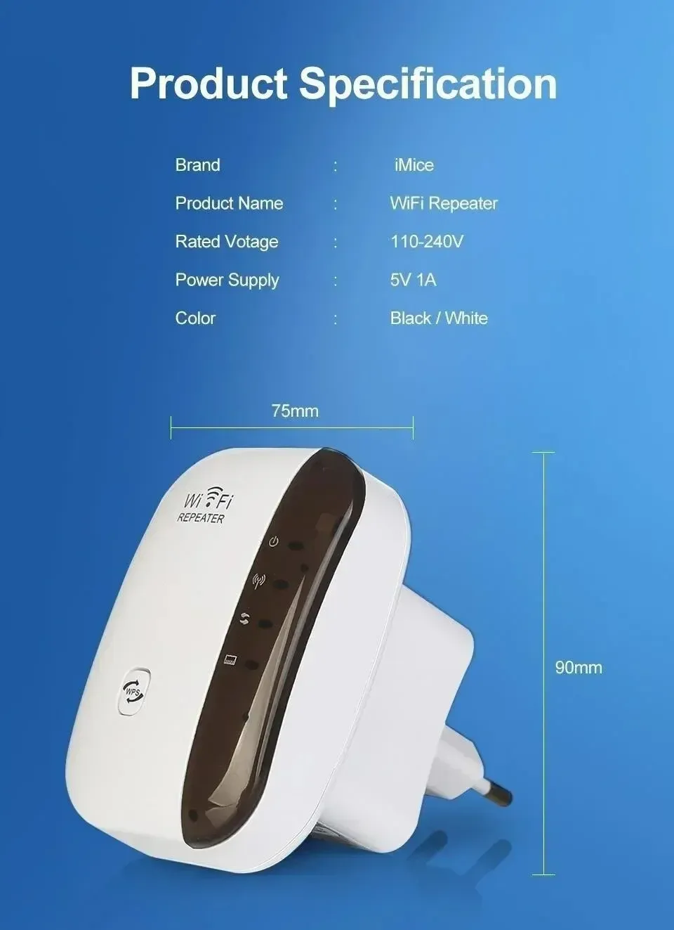 Wireless WiFi Extender Repeater Booster - Small Steamed Bun Network Amplifier for Home Router, 300Mbps High-Speed Internet Signal Extension, Easy Setup with AP Mode, Universal Compatibility showcase 8