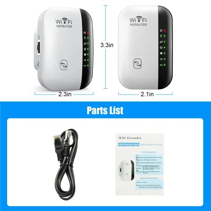300Mbps WiFi Repeater Extender Booster - Extend Wireless Network Range, Eliminate Dead Zones, 2.4GHz Signal Amplifier with AP/Repeater Modes for Home & Office showcase 8