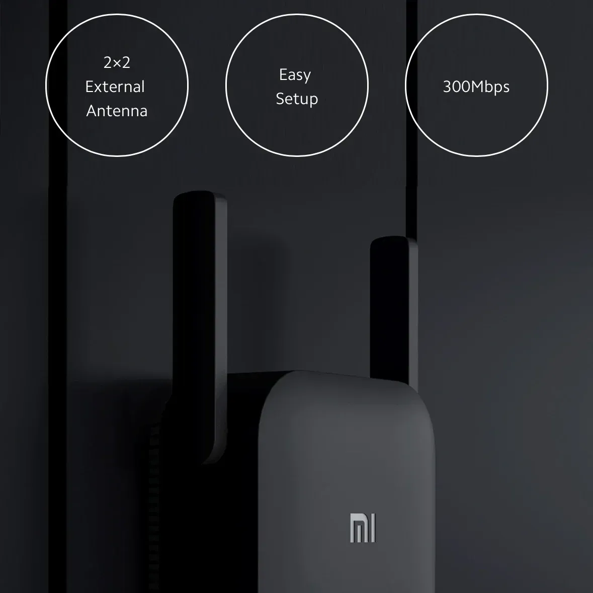 Xiaomi Pro 300Mbps WiFi Extender Booster with Dual Antennas, 2.4G Wireless Repeater for Enhanced Home Router Signal Amplification thumbnail 2