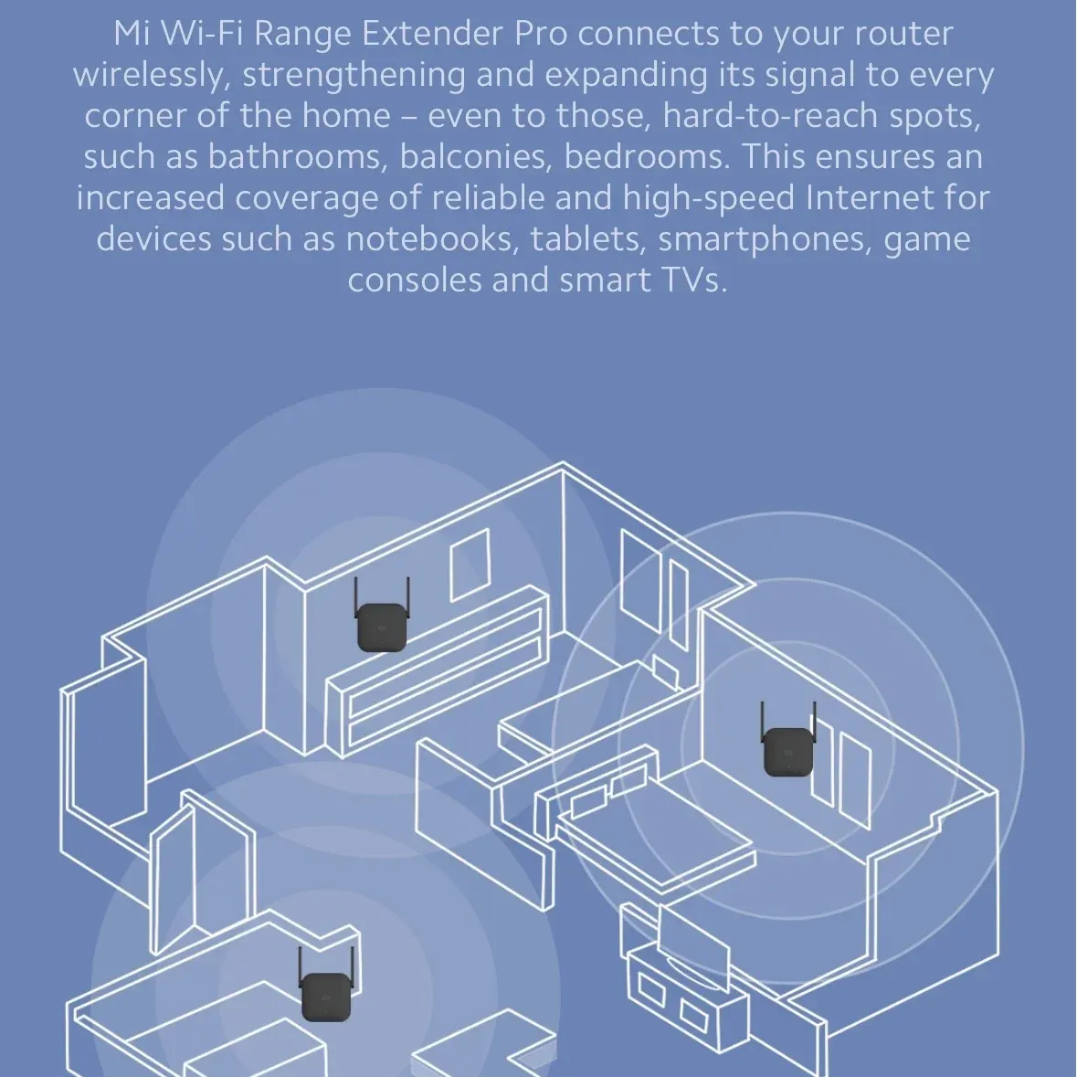 Xiaomi Pro 300Mbps WiFi Extender Booster with Dual Antennas, 2.4G Wireless Repeater for Enhanced Home Router Signal Amplification thumbnail 3