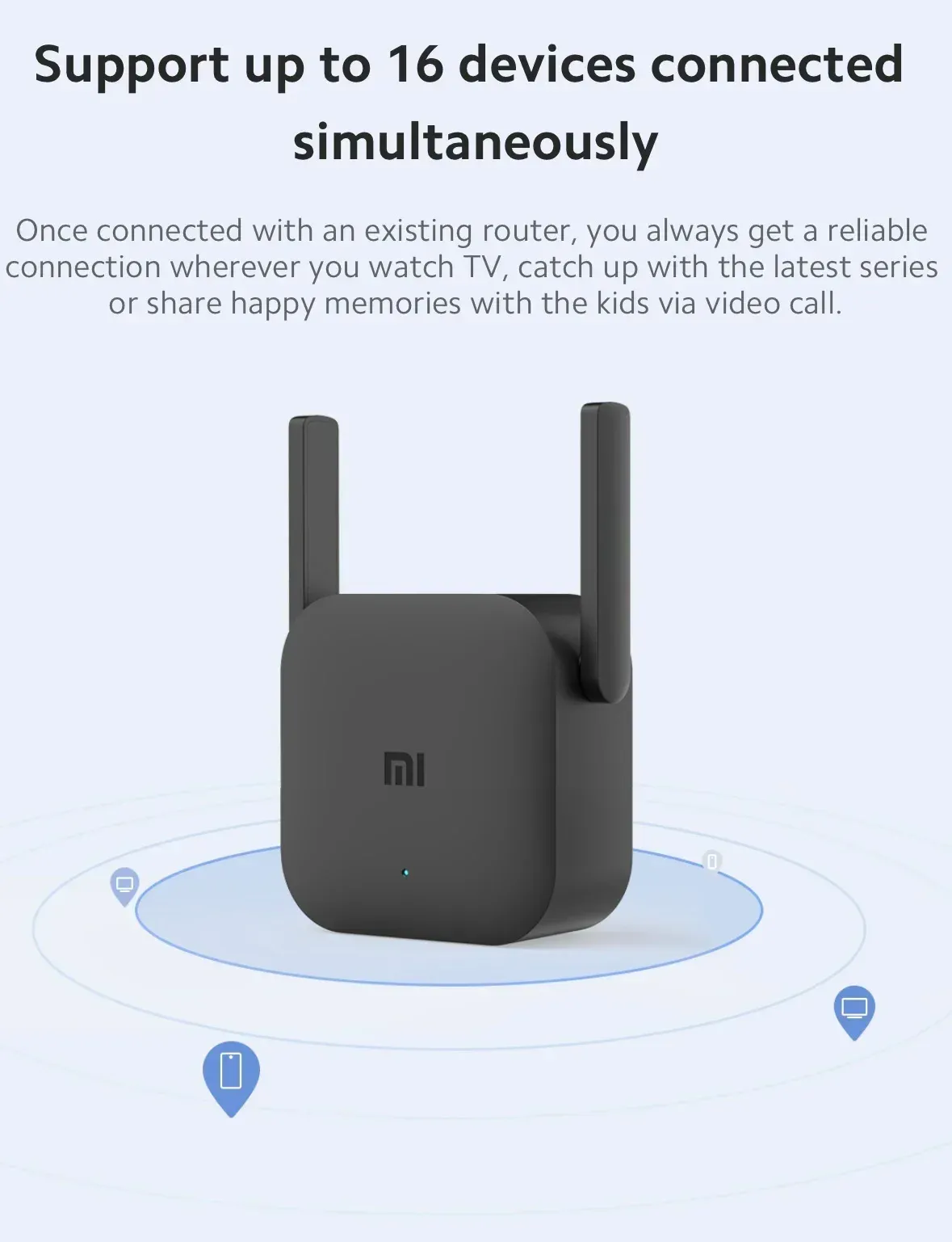 Xiaomi Pro 300Mbps WiFi Extender Booster with Dual Antennas, 2.4G Wireless Repeater for Enhanced Home Router Signal Amplification showcase 8