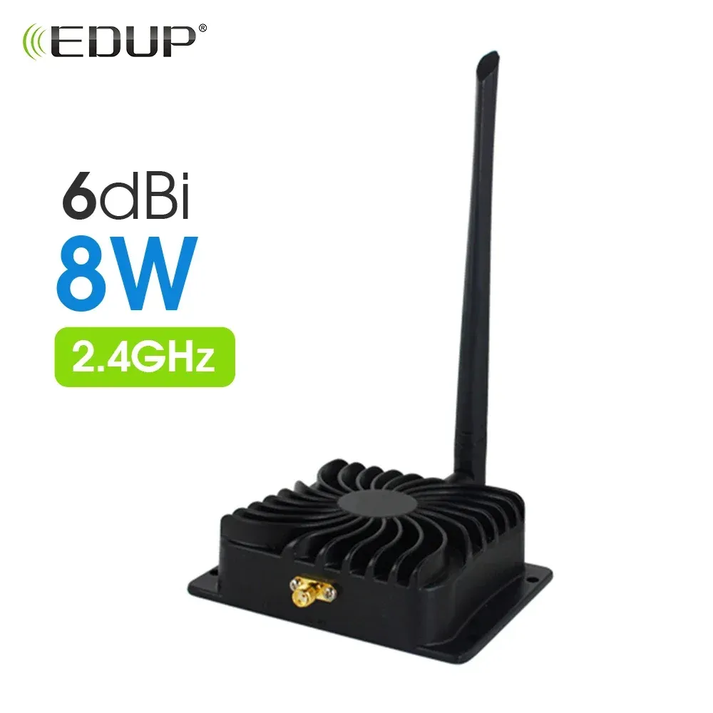 EDUP 8W WiFi Booster Amplifier 2.4GHz Router Range Extender, Long Range Wireless Signal Booster for Home Use, SMA Detachable Antenna Compatible