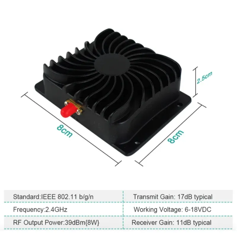 EDUP 8W WiFi Booster Amplifier 2.4GHz Router Range Extender, Long Range Wireless Signal Booster for Home Use, SMA Detachable Antenna Compatible thumbnail 5