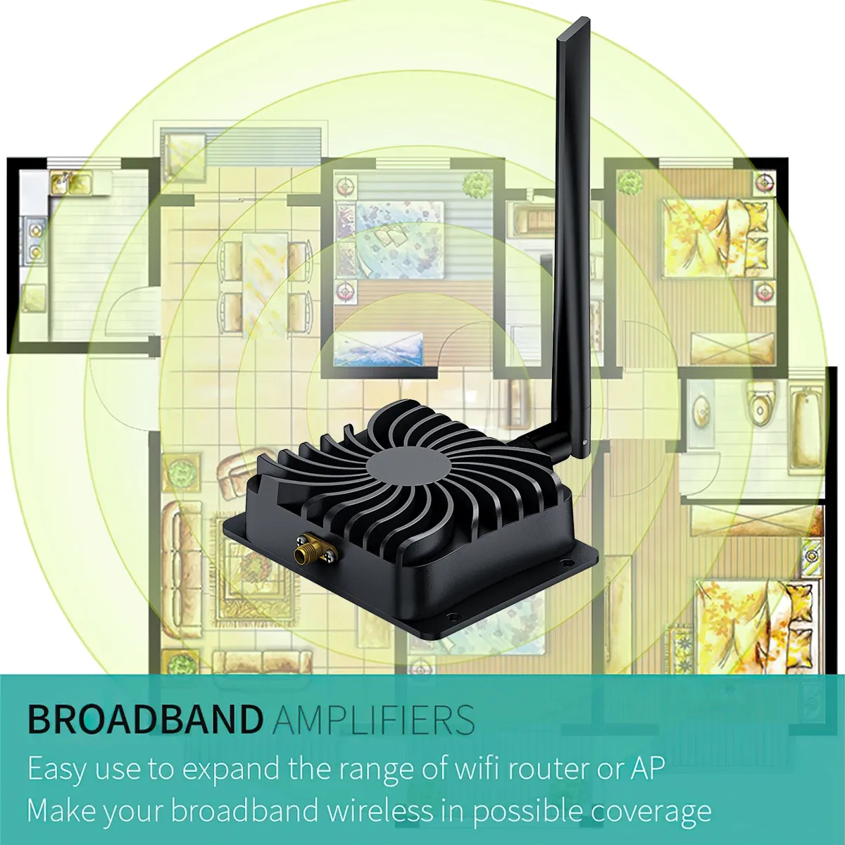 EDUP 8W WiFi Booster Amplifier 2.4GHz Router Range Extender, Long Range Wireless Signal Booster for Home Use, SMA Detachable Antenna Compatible showcase 2