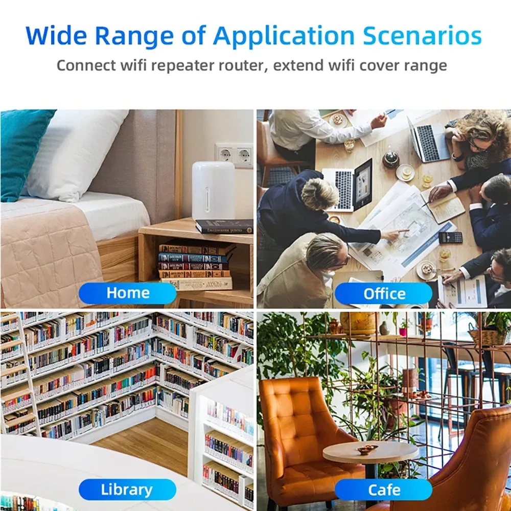 AC1200M Dual Band WiFi Repeater Extender 1200Mbps 2.4G/5GHz Signal Booster with 4 High Gain Antennas, Eliminate Dead Zones for Home & Office thumbnail 5