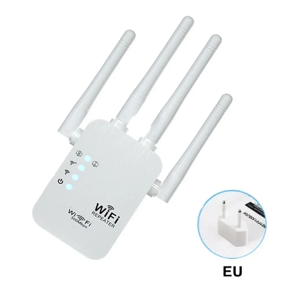WALRAM 300Mbps WiFi Repeater Extender Booster - Long Range 2.4G Signal Router with 4 Antennas for Enhanced Wireless Coverage, Easy Setup showcase 1