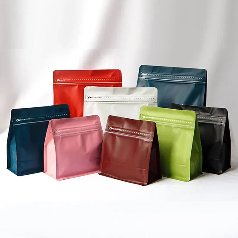 25Pcs Resealable Aluminum Foil Coffee Bags with Valve - Thickened Zip Lock Pouches for Tea, Nuts, Snacks, Dried Flowers, Food Grade Packaging