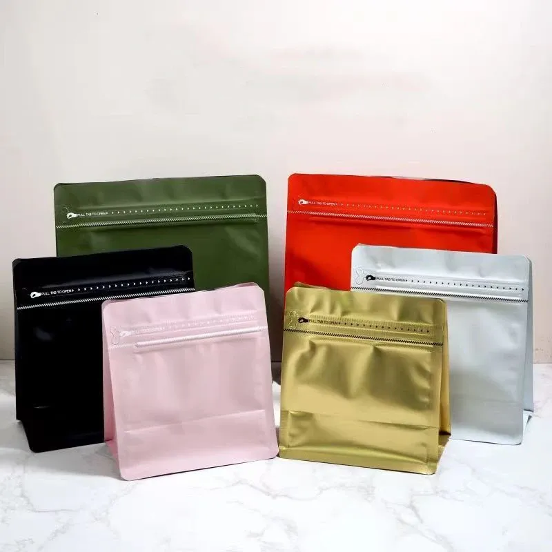 25Pcs Resealable Aluminum Foil Coffee Bags with Valve - Thickened Zip Lock Pouches for Tea, Nuts, Snacks, Dried Flowers, Food Grade Packaging showcase 12