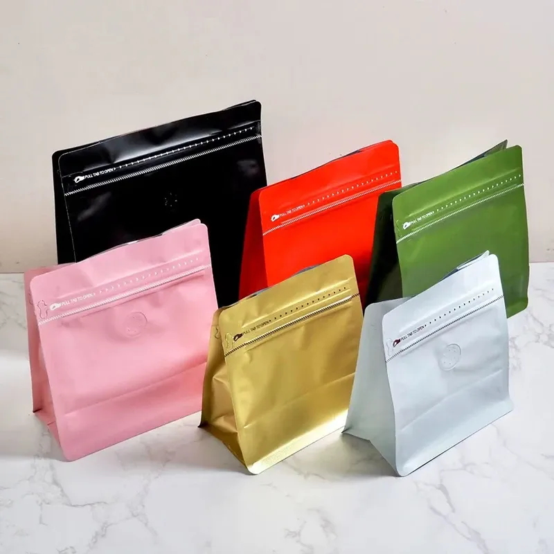 25Pcs Resealable Aluminum Foil Coffee Bags with Valve - Thickened Zip Lock Pouches for Tea, Nuts, Snacks, Dried Flowers, Food Grade Packaging thumbnail 3
