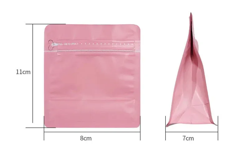 25Pcs Resealable Aluminum Foil Coffee Bags with Valve - Thickened Zip Lock Pouches for Tea, Nuts, Snacks, Dried Flowers, Food Grade Packaging showcase 4