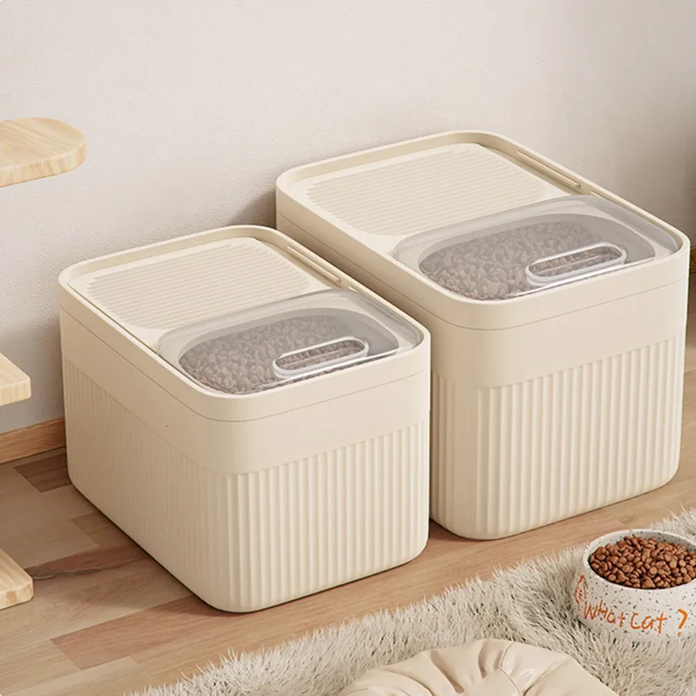 Large Capacity Dog Food Storage Container 5/10/15L Transparent Pet Food Bin with Airtight Seal, Moisture Proof, Odor Protection, Made of Food-Grade PP Plastic for Dry Kibble, Rice, Cereal showcase 7