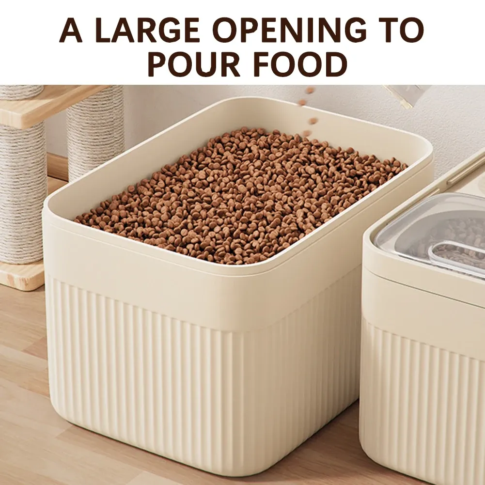 Large Capacity Dog Food Storage Container 5/10/15L Transparent Pet Food Bin with Airtight Seal, Moisture Proof, Odor Protection, Made of Food-Grade PP Plastic for Dry Kibble, Rice, Cereal showcase 5