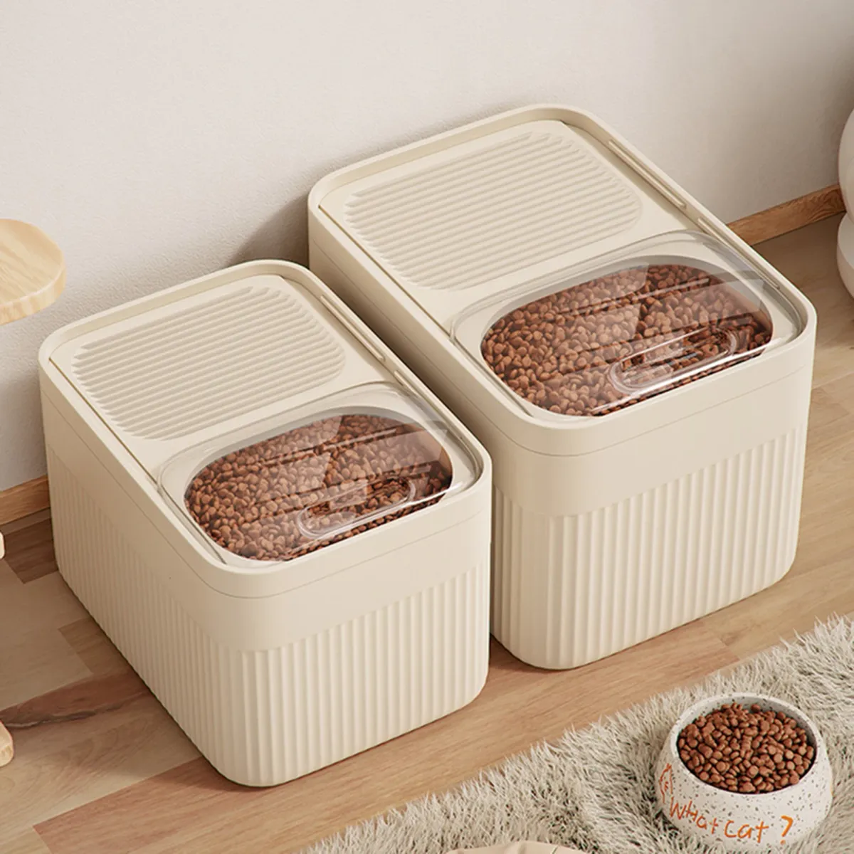 Large Capacity Dog Food Storage Container 5/10/15L Transparent Pet Food Bin with Airtight Seal, Moisture Proof, Odor Protection, Made of Food-Grade PP Plastic for Dry Kibble, Rice, Cereal showcase 8