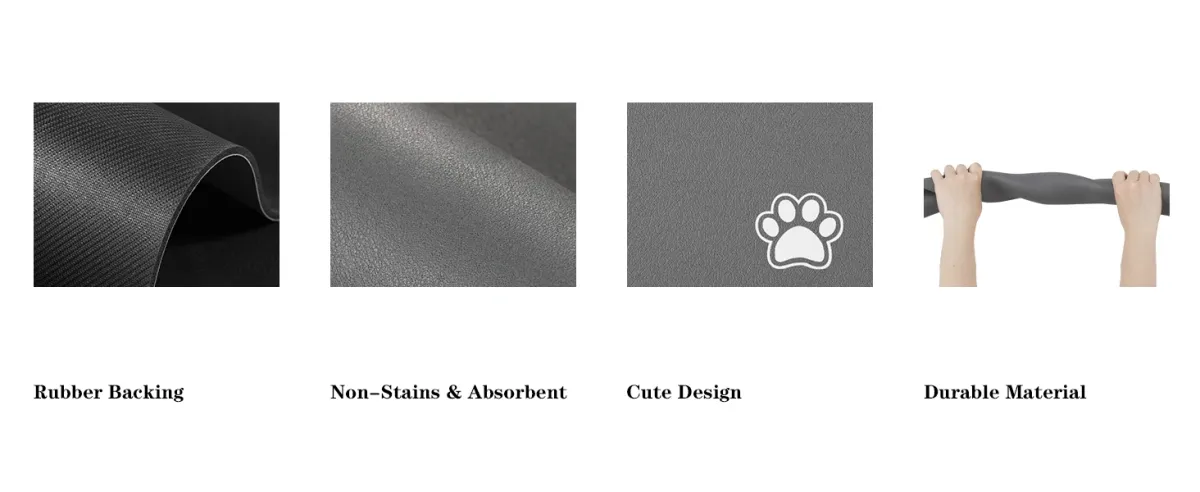 Pet Feeding Mat for Dogs & Cats: Super Absorbent, Non-Slip, Easy Clean Placemat for Food & Water Bowls, Prevents Messy Spills showcase 3