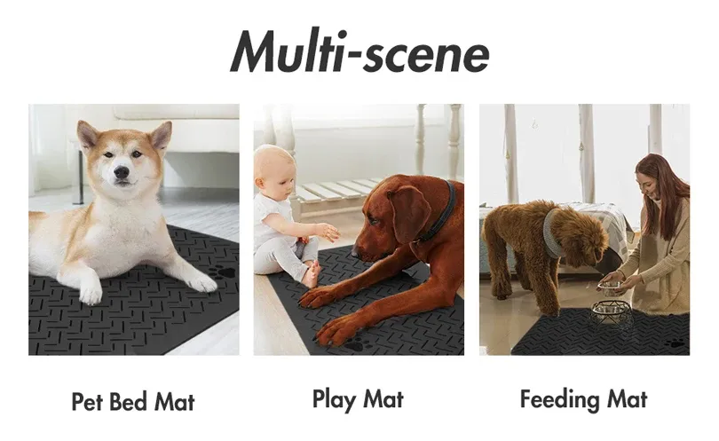 Waterproof Pet Feeding Mat for Dogs & Cats - Absorbent, Quick Dry, Non-Slip Placemat for Food & Water Bowls, Easy Clean Durable Pet Supplies showcase 4