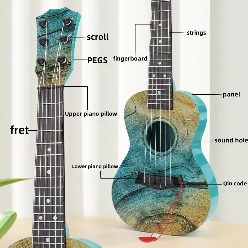 21 Inch Beginner Guitar Ukulele Toy for Children - Educational Musical Instrument for Kids Enlightenment and Fun showcase 5