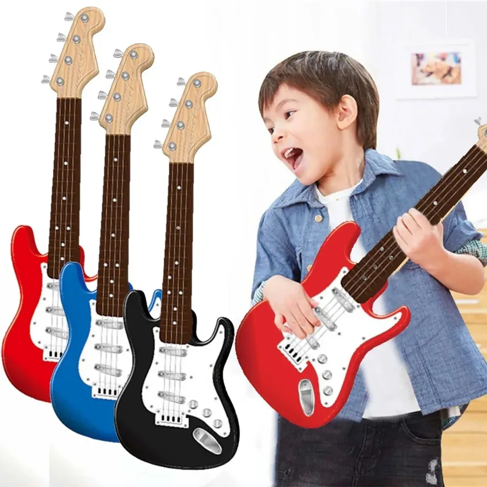 Children's 4-String Electric Guitar Toy with Music and Lights - Beginner Ukulele Style Musical Instrument for Kids Ages 8+ showcase 1