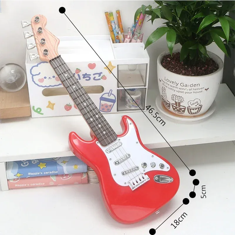 Children's 4-String Electric Guitar Toy with Music and Lights - Beginner Ukulele Style Musical Instrument for Kids Ages 8+ thumbnail 6