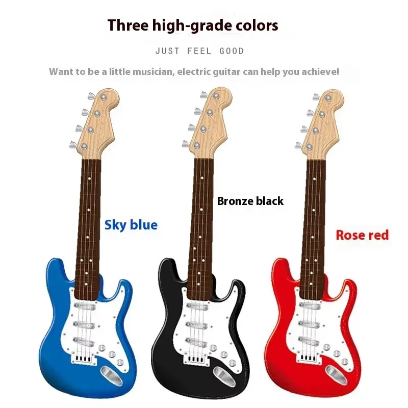 Children's 4-String Electric Guitar Toy with Music and Lights - Beginner Ukulele Style Musical Instrument for Kids Ages 8+ thumbnail 2