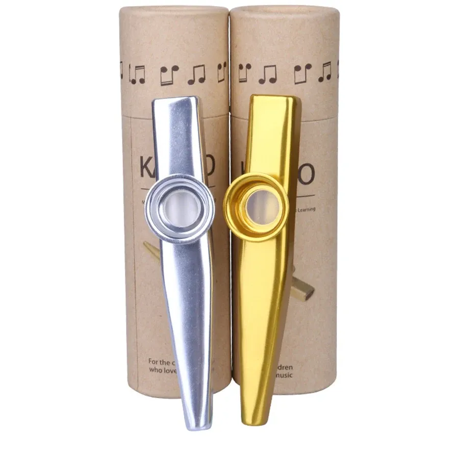 Durable Metal Kazoo Instrument for Beginners - Gold/Silver, 12cm, Easy to Play with Guitar/Ukulele, Perfect for Music Enthusiasts showcase 1