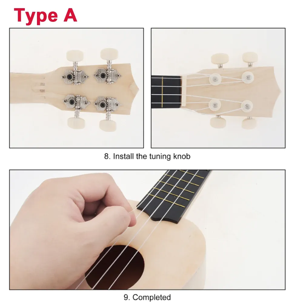 DIY 21 Inch Soprano Ukulele Kit for Beginners - Basswood Body, Nylon Strings, Fun Handwork Painting Project for Kids & Adults showcase 4