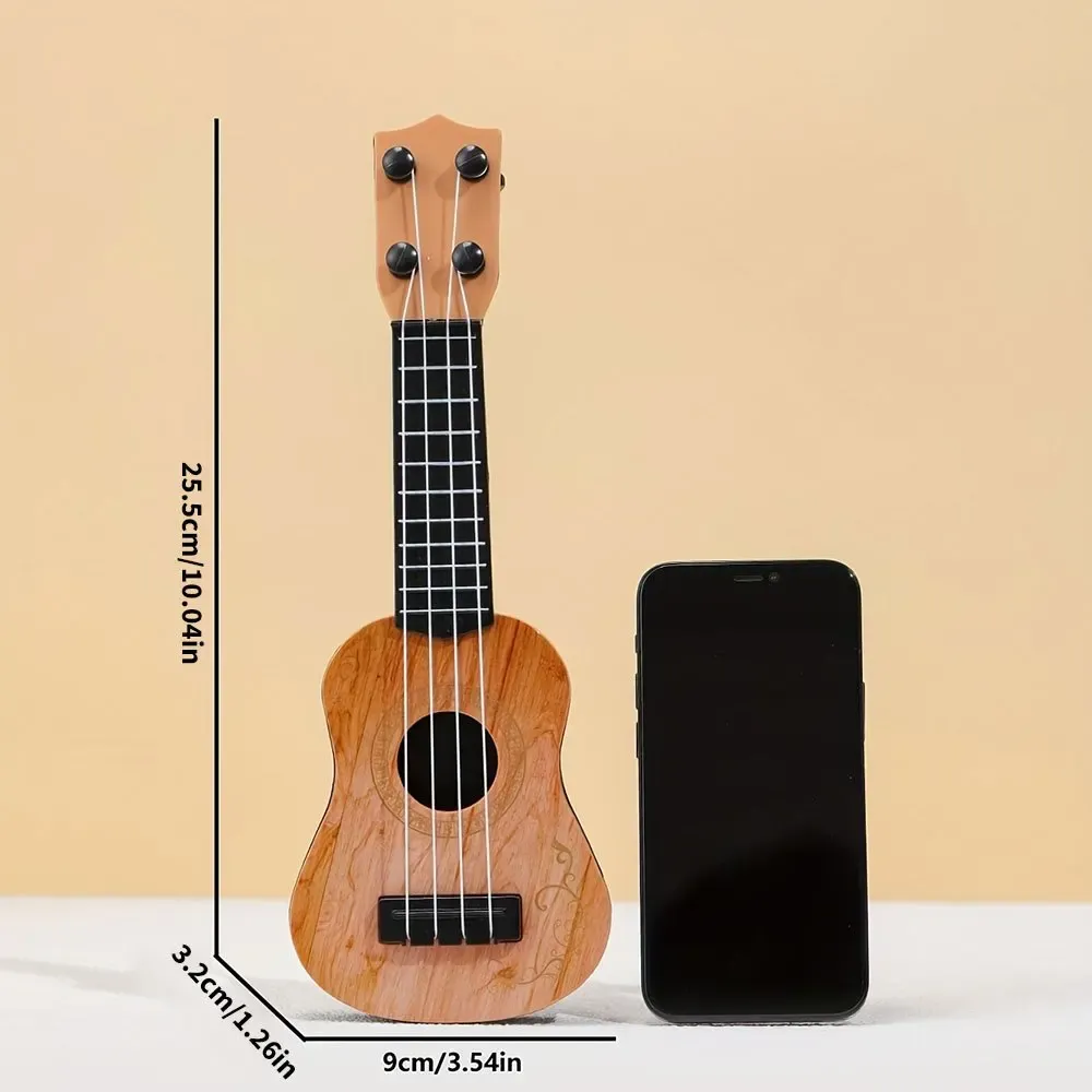Mini 4-String Classical Ukulele Guitar Toy for Kids Children Beginners - Educational Musical Instrument with Pinus Bungeana Body and ABS Fingerboard thumbnail 6