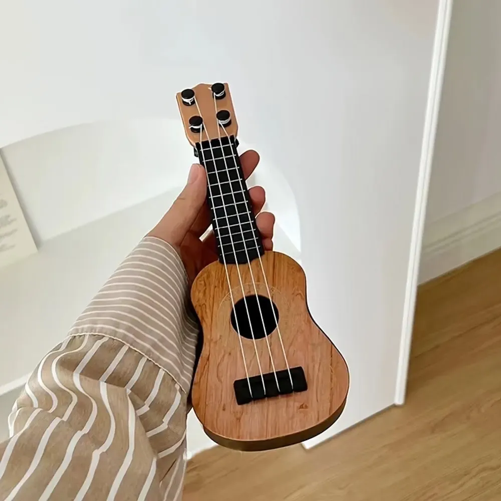 Mini 4-String Classical Ukulele Guitar Toy for Kids Children Beginners - Educational Musical Instrument with Pinus Bungeana Body and ABS Fingerboard thumbnail 2