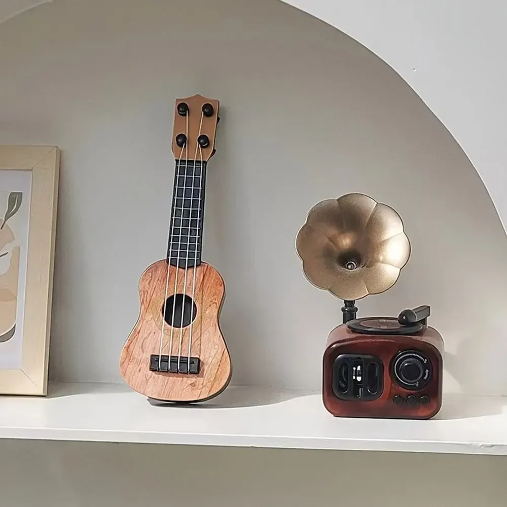 Mini 4-String Classical Ukulele Guitar Toy for Kids Children Beginners - Educational Musical Instrument with Pinus Bungeana Body and ABS Fingerboard showcase 1