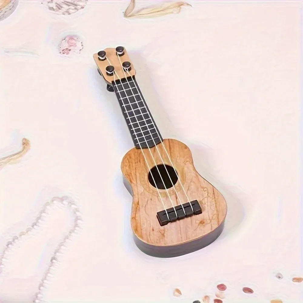 Mini 4-String Classical Ukulele Guitar Toy for Kids Children Beginners - Educational Musical Instrument with Pinus Bungeana Body and ABS Fingerboard showcase 4