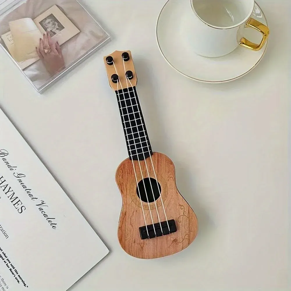Mini 4-String Classical Ukulele Guitar Toy for Kids Children Beginners - Educational Musical Instrument with Pinus Bungeana Body and ABS Fingerboard showcase 5