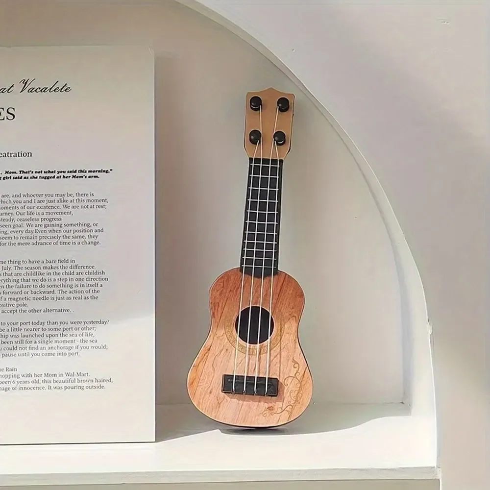 Mini 4-String Classical Ukulele Guitar Toy for Kids Children Beginners - Educational Musical Instrument with Pinus Bungeana Body and ABS Fingerboard thumbnail 3
