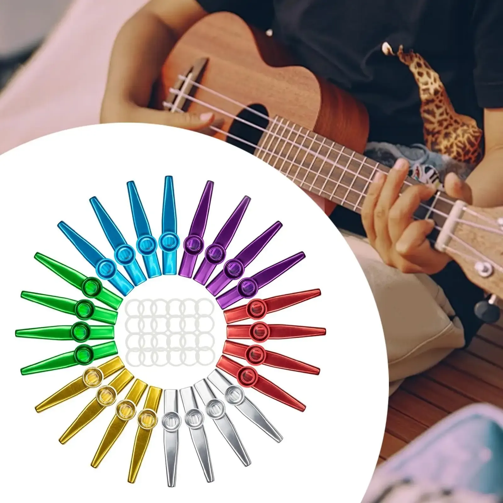 Metal Kazoos for Beginners - Portable Mouth Flute Companion for Ukulele, Guitar, and Parties - Lightweight Aluminum Alloy Instrument thumbnail 4