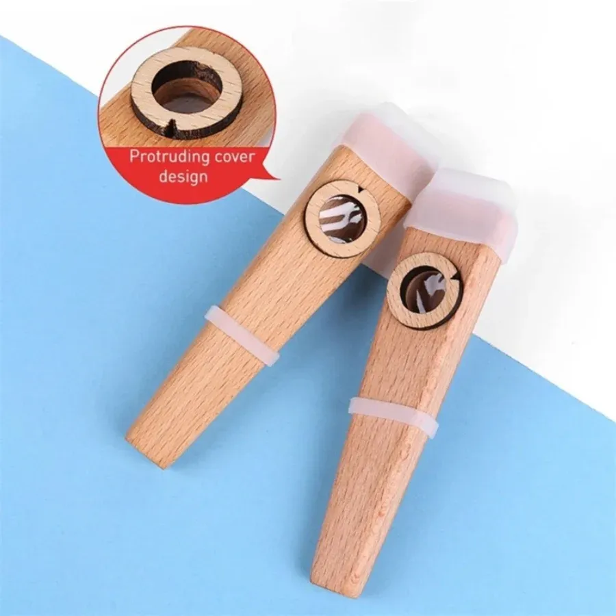 Beginner Wooden Kazoo Flute Membrane Instrument for Guitar, Ukulele, Electric Guitar, Bass Accompaniment - Easy to Learn Musical Accessory showcase 6