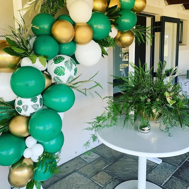 40pcs Retro Dark Green Balloons Set with Confetti for Jungle Safari Animal Birthday Party Decorations, Ideal for Kids Boy Baby Shower Favors showcase 4