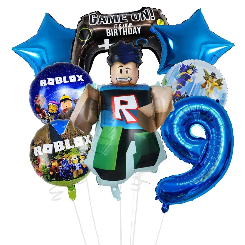 Roblox Theme Birthday Party Balloon Set - Cartoon Double-Sided Foil Balloons for Kids Baby Shower Decorations, DIY Party Supplies showcase 10