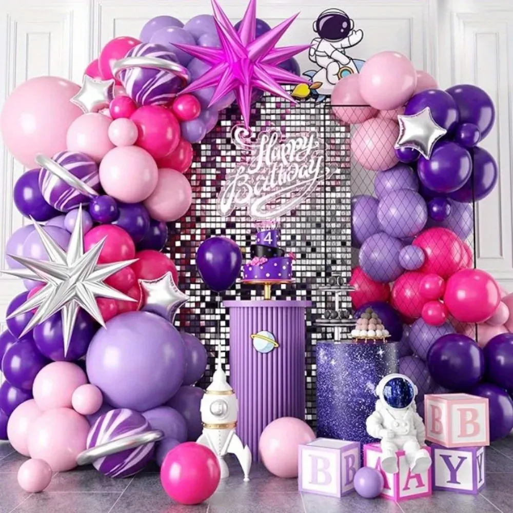 113PCS Explosive Star Balloon Garland Arch Kit for Weddings, Birthdays, Anniversaries - Indoor & Outdoor Party Decoration Supplies