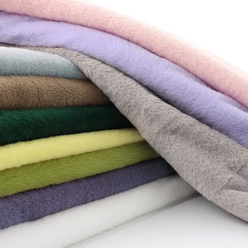 Soft Imitation Rabbit Fur Fabric 50x50cm/1m - Plush Material for DIY Crafts, Scarves, Dolls, and Background Displays thumbnail 2