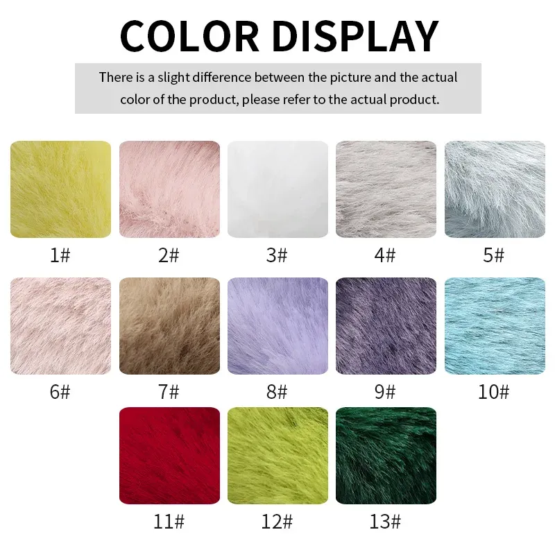 Soft Imitation Rabbit Fur Fabric 50x50cm/1m - Plush Material for DIY Crafts, Scarves, Dolls, and Background Displays showcase 22