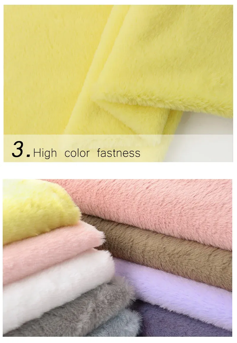 Soft Imitation Rabbit Fur Fabric 50x50cm/1m - Plush Material for DIY Crafts, Scarves, Dolls, and Background Displays showcase 21